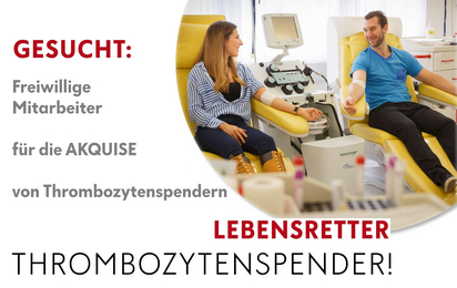 Akquise von Thrombozytenspender_innen - © OÖRK Aktionsfolder zur Akquise von Thrombozytenspender_innen